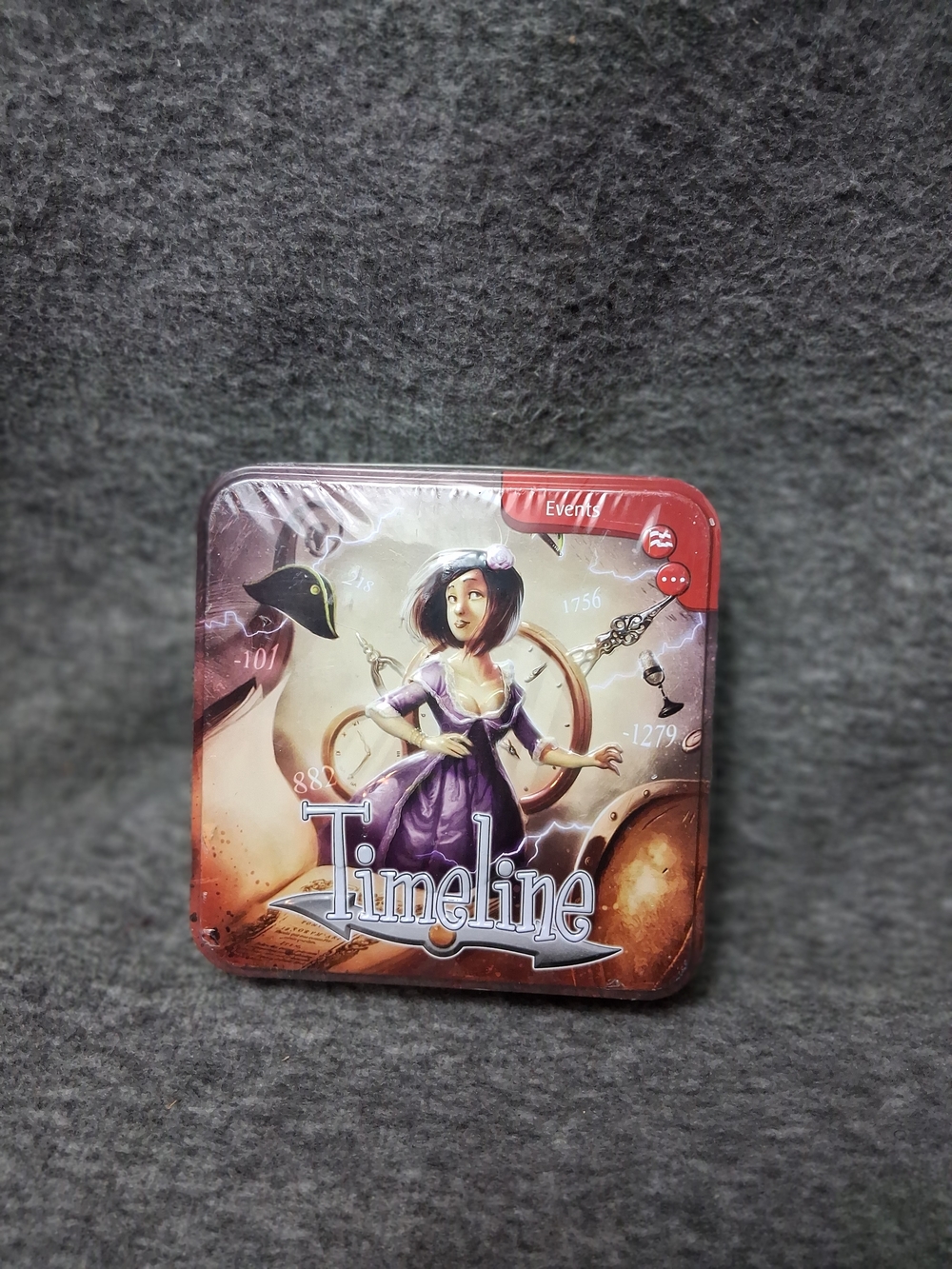 Asmodee Timeline Historical Events Card Game Tin Box Frederic Henry New Sealed